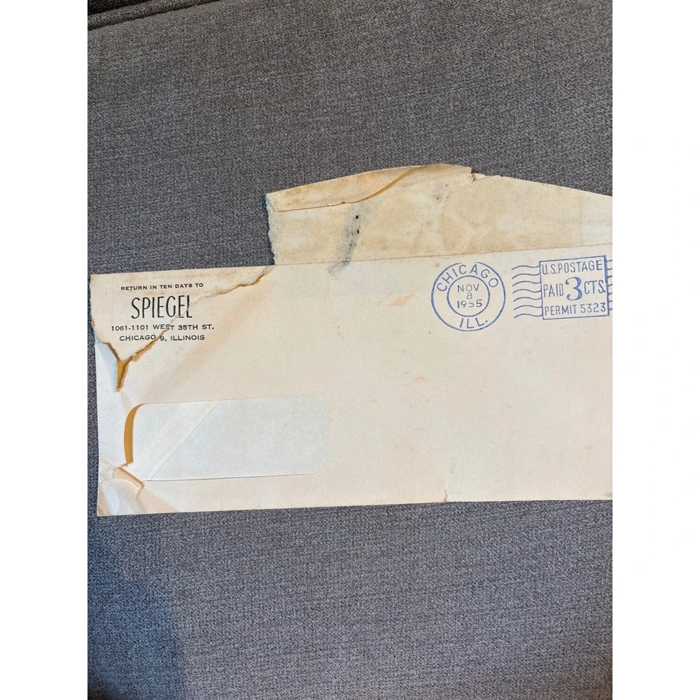Vintage 1955 Spiegel Christmas Catalog Mailer Advertising Brochure Envelope Set